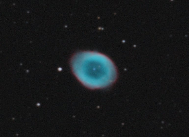 A stack of 34 exposures of Ring Nebula - M57